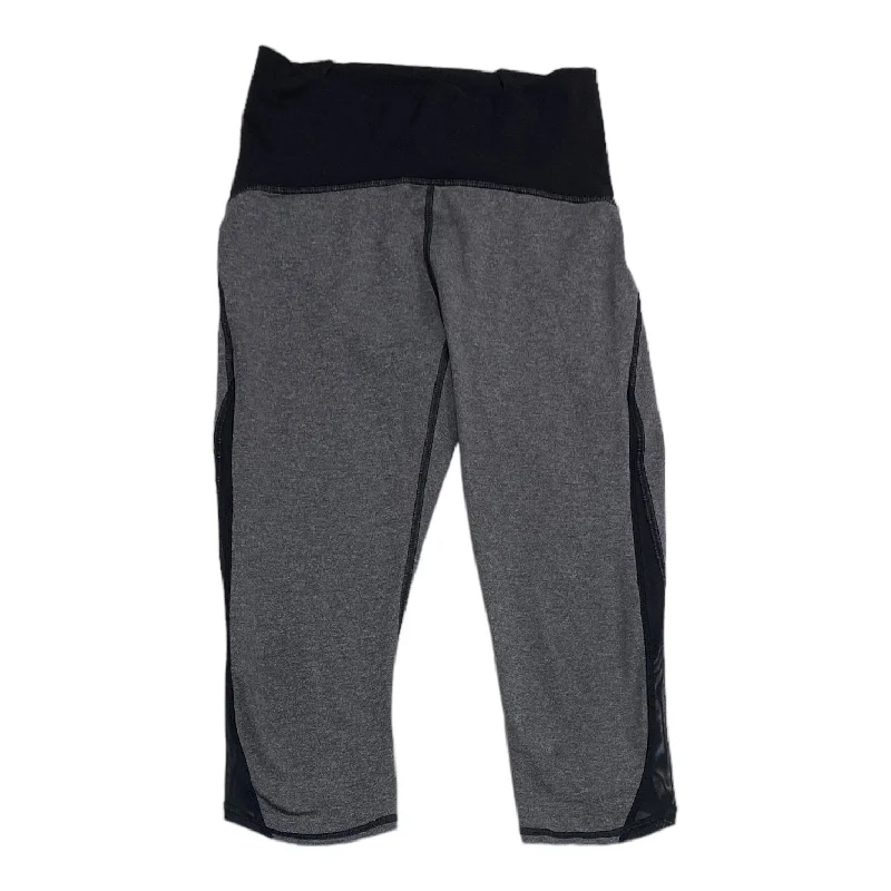 Black & Grey Athletic Capris Lululemon, Size 6