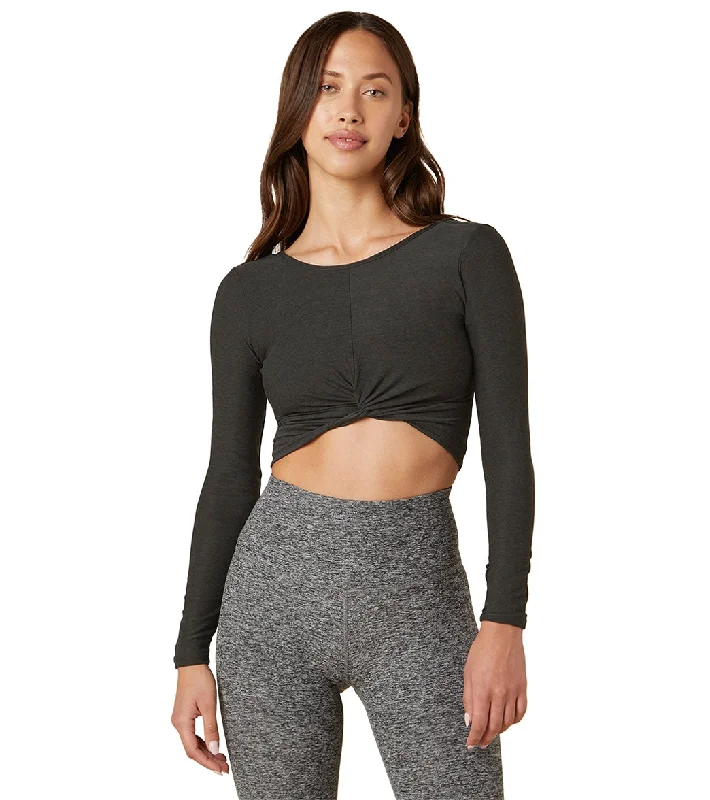 Beyond Yoga Featherweight Twist Of Fate Pullover Darkest Night