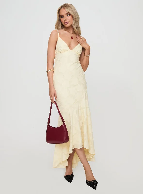 Cyrene Maxi Dress Lemon