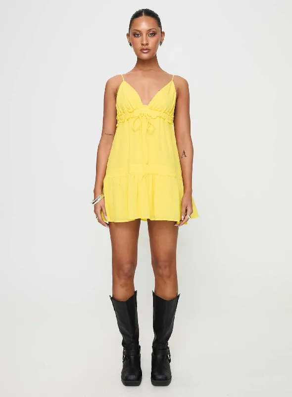 Dionne Mini Dress Lemon