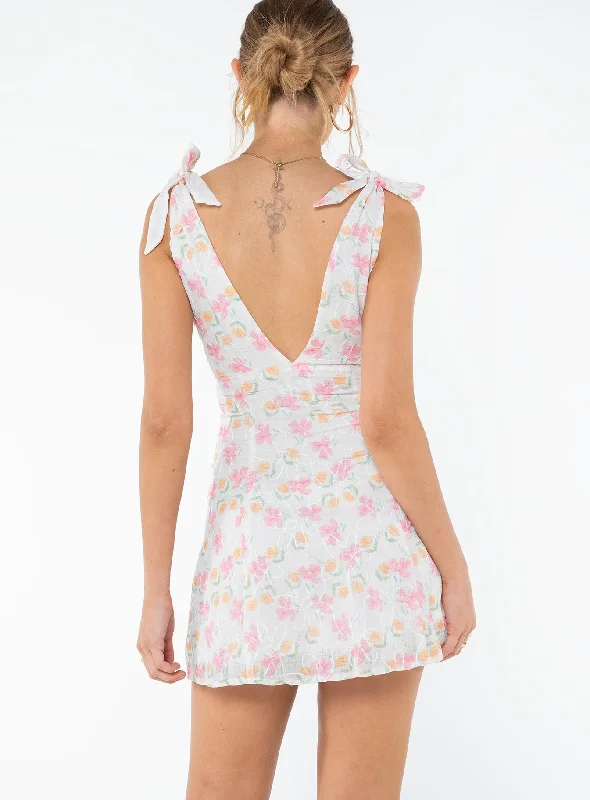 Island Time Mini Dress Pink Floral