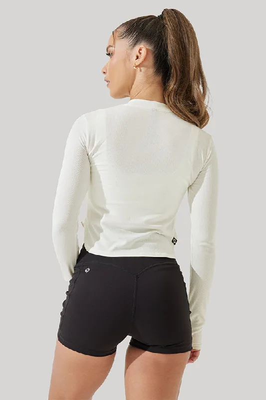 Refine Long Sleeve Top - Coconut Cream