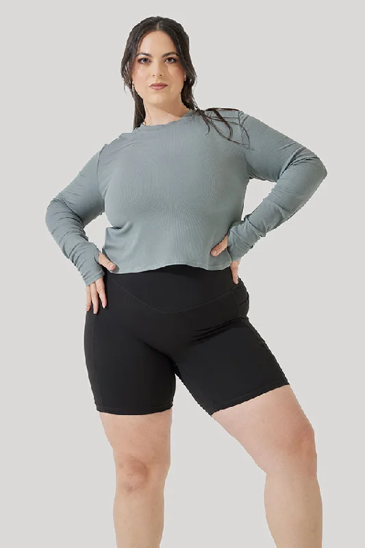 Refine Long Sleeve Top - Stormy Blue