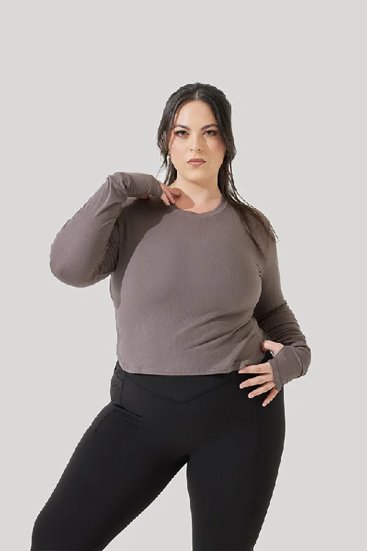 Refine Long Sleeve Top - Woodland Taupe