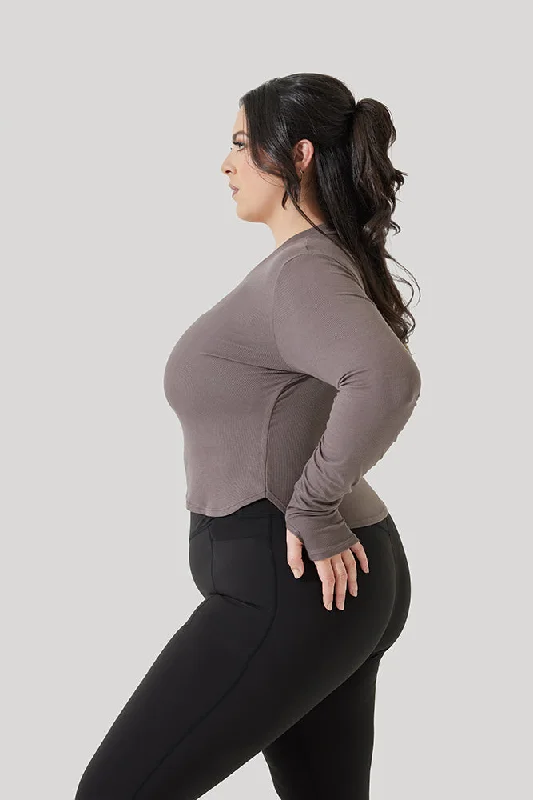 Refine Long Sleeve Top - Woodland Taupe