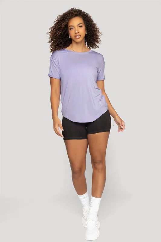 Reversible Deep V Tee - Lavender