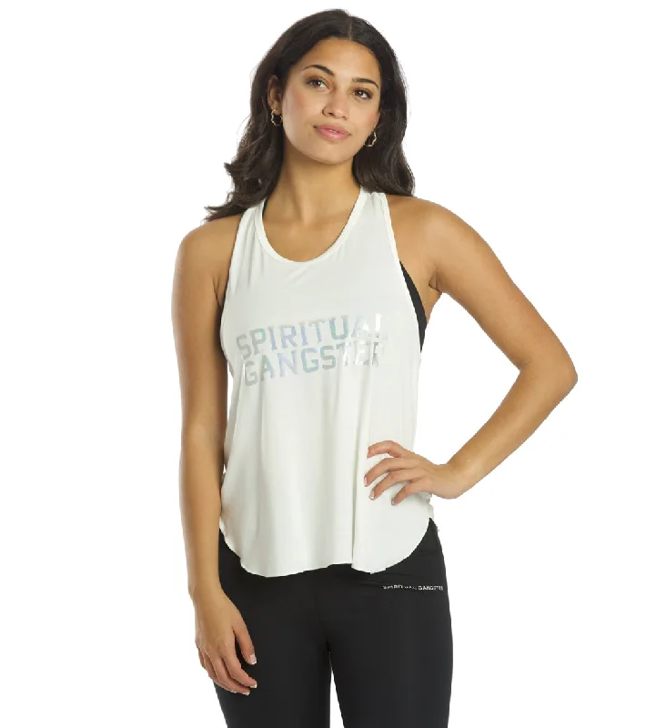 Spiritual Gangster SG Twist Back Tank Stone