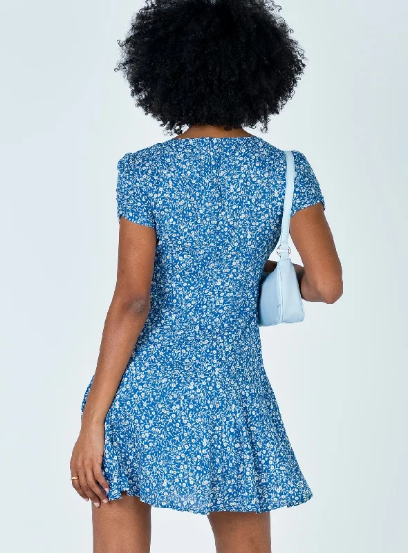 The Sting Mini Dress Blue Petite Lower Impact