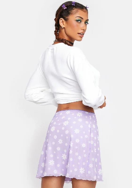 Flower Girl Lilac Mini Skirt