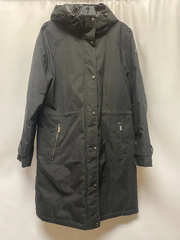 Black Coat Parka Michael By Michael Kors, Size L