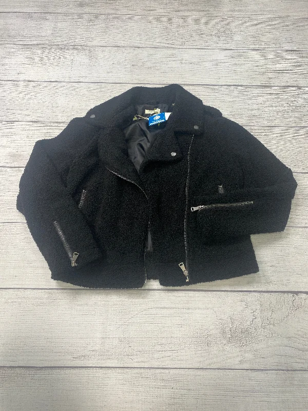 Black Jacket Faux Fur & Sherpa Max Studio, Size M