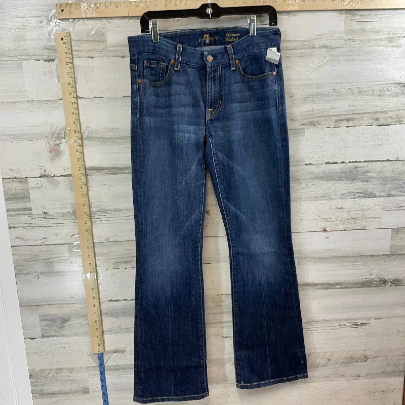 Blue Denim Jeans Boot Cut 7 For All Mankind, Size 6