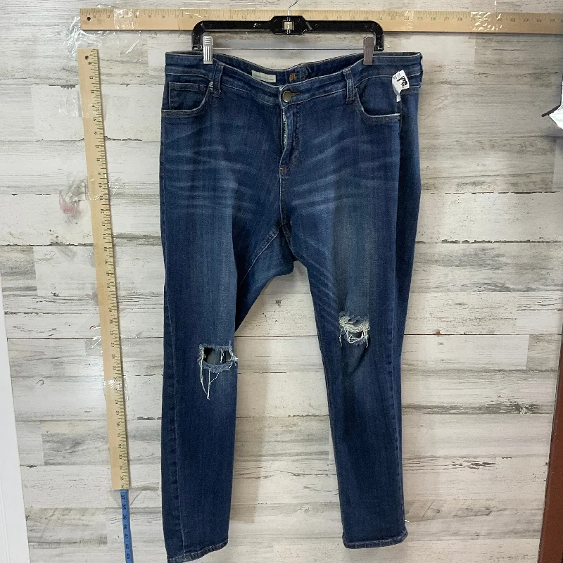 Blue Denim Jeans Boyfriend Kut, Size 16