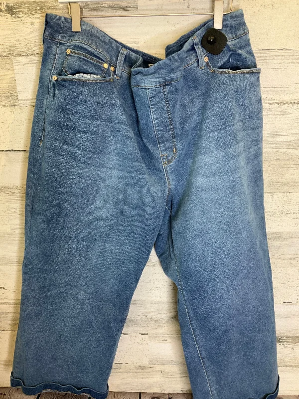 Blue Denim Jeans Cropped Seven 7, Size 24