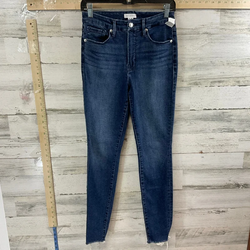 Blue Denim Jeans Straight Good American, Size 8