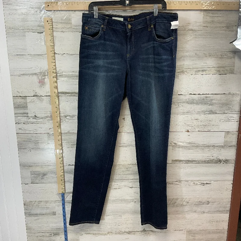 Blue Denim Jeans Straight Kut, Size 16