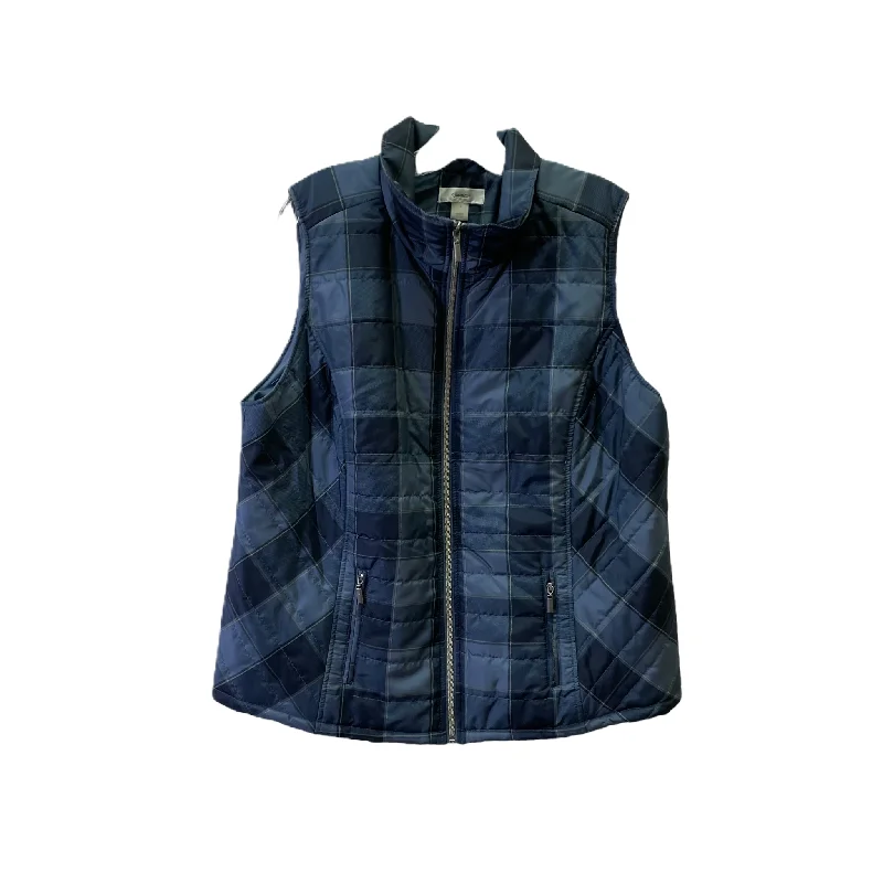 Blue Vest Puffer & Quilted By Cj Banks, Size: 1x