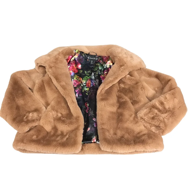 Brown Coat Faux Fur & Sherpa Nanette Lepore, Size M