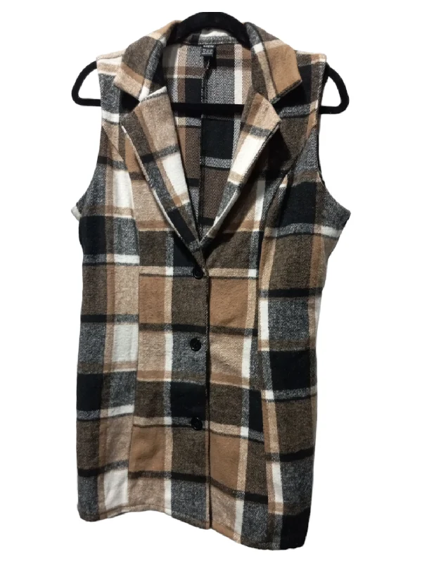 Plaid Pattern Vest Sweater Shein, Size M