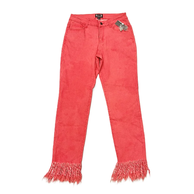 Red Jeans Flared By A.Z.I., Size: 2