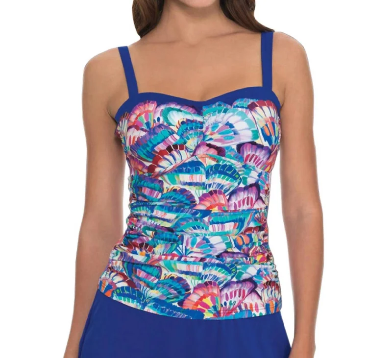 D-Cup Underwire Tankini Top In Madame Butterfly