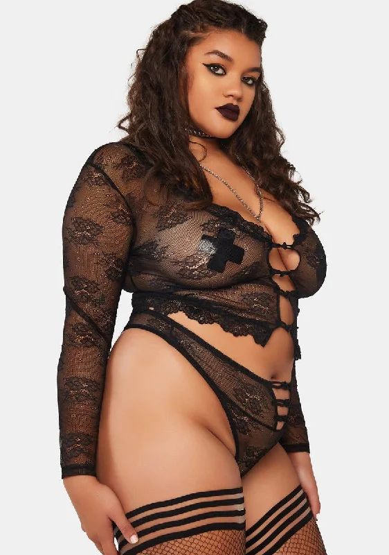 Plus Better Late Than Never Lingerie Set