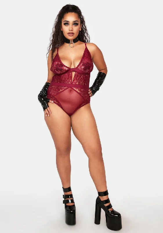 Plus Heart To Heart Lace Bodysuit