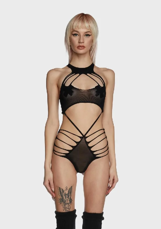 Queen Behavior Cut Out Bodysuit