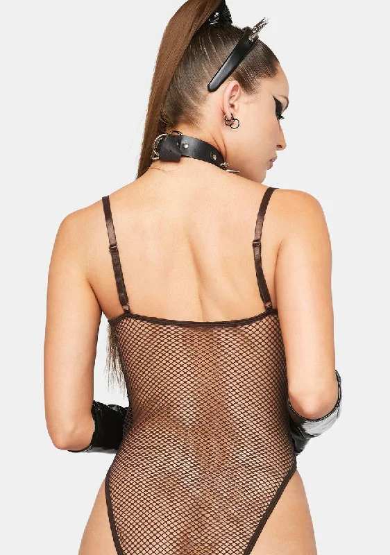 Set The Tone Fishnet Teddy