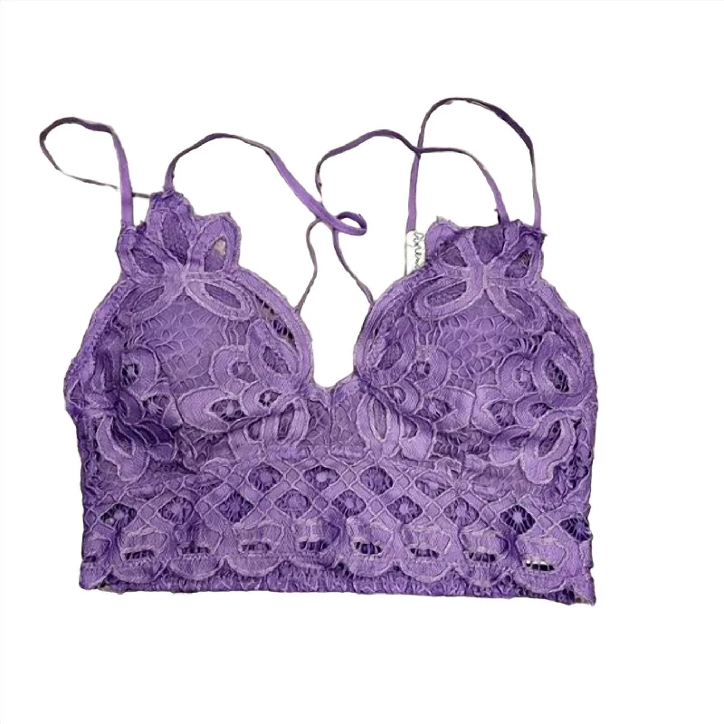 Women's Lace Bralette In Lavender