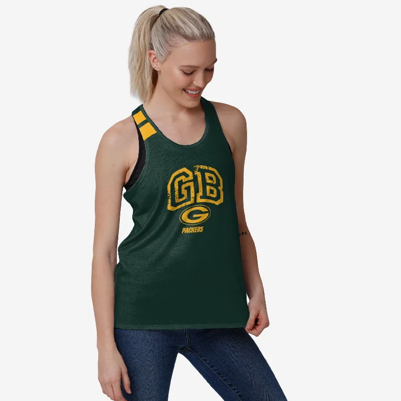 Green Bay Packers Womens Team Twist Sleeveless Top