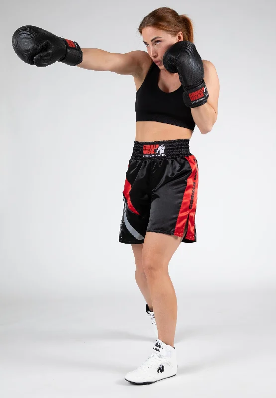 Hornell Boxing Shorts - Black/Red - Unisex