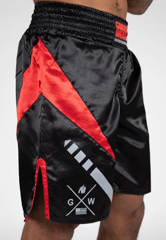 Hornell Boxing Shorts - Black/Red - Unisex