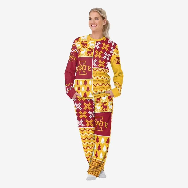 Iowa State Cyclones Womens Busy Block Family Holiday Pajamas