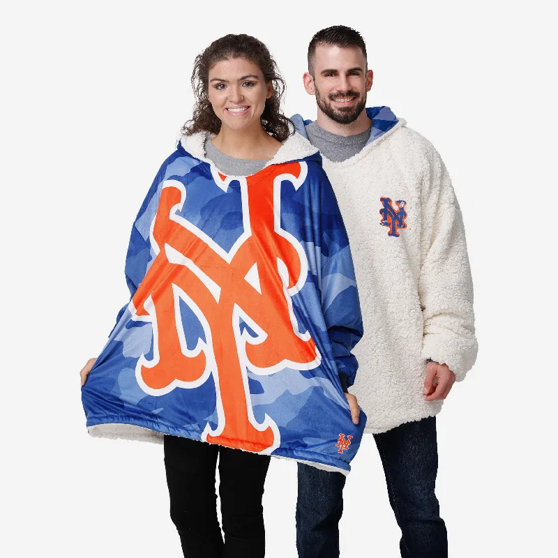 New York Mets Reversible Team Color Camo Hoodeez