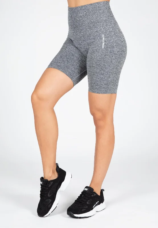 Quincy Seamless Cycling Shorts - Gray Melange