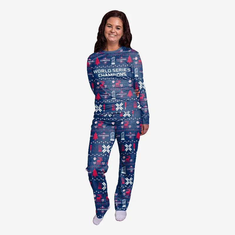 Washington Nationals 2019 World Series Champions Womens Family Holiday Pajamas