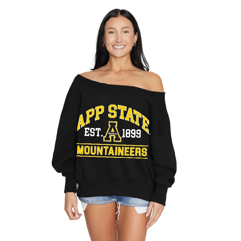 App State Off the Shoulder Sweatshirt