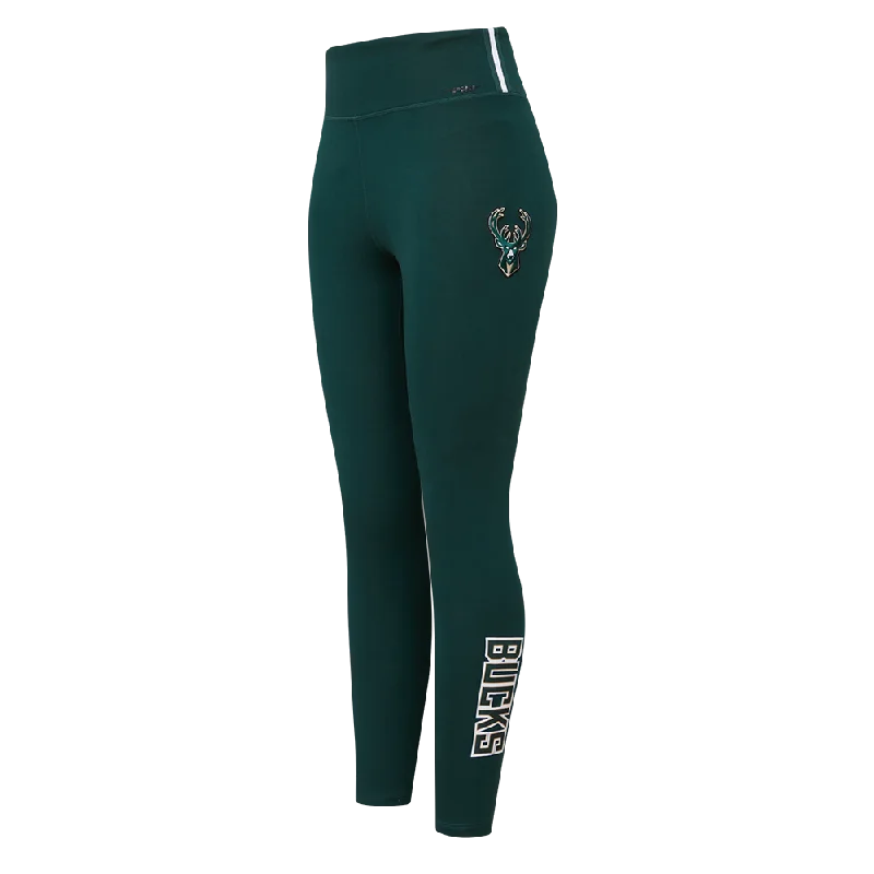 NBA MILWAUKEE BUCKS CLASSIC WOMEN'S JERSEY LEGGING (FOREST GREEN)