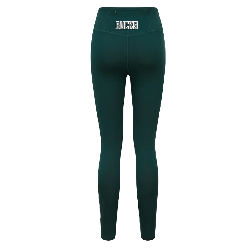 NBA MILWAUKEE BUCKS CLASSIC WOMEN'S JERSEY LEGGING (FOREST GREEN)