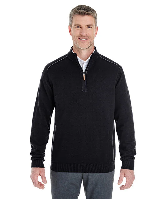 DG478 - Devon & Jones Mens Manchester Fully-Fashioned Quarter-Zip Sweater