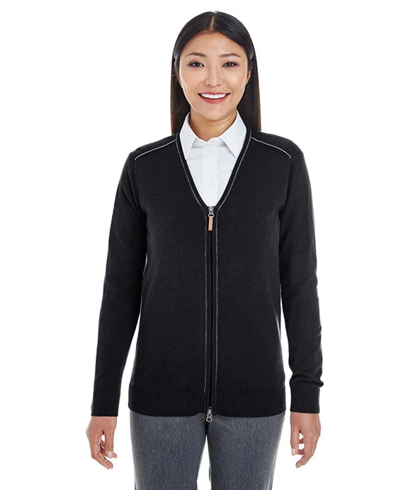 DG478W - Devon & Jones Ladies Manchester Fully-Fashioned Full-Zip Cardigan Sweater