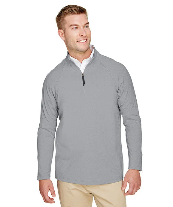 DG480 - Devon & Jones CrownLux Performance® Mens Clubhouse Micro-Stripe Quarter-Zip