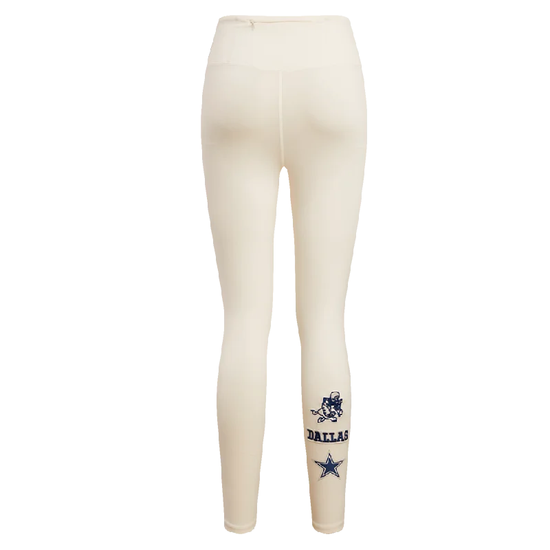 NFL DALLAS COWBOYS RETRO CLASSIC WOMEN'S JERSEY LEGGING (EGGSHELL)