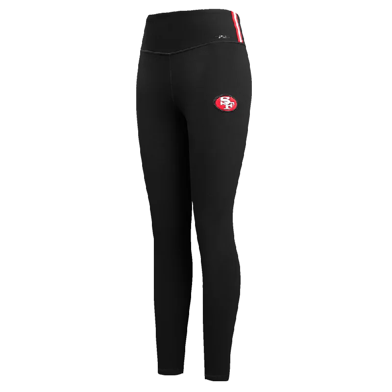 NFL SAN FRANCISCO 49ERS RETRO CLASSIC WOMEN'S JERSEY LEGGING (BLACK)