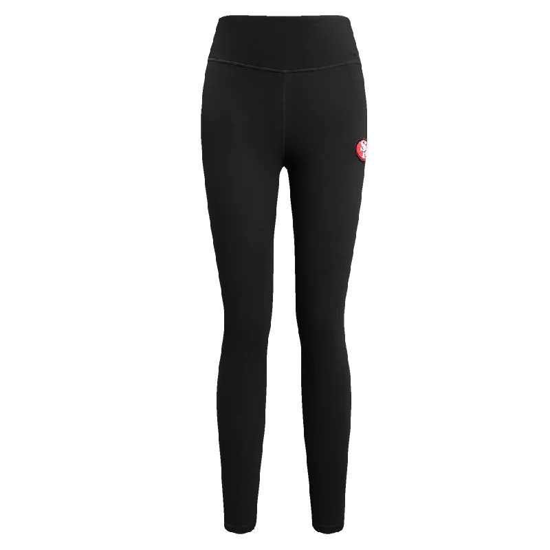 NFL SAN FRANCISCO 49ERS RETRO CLASSIC WOMEN'S JERSEY LEGGING (BLACK)