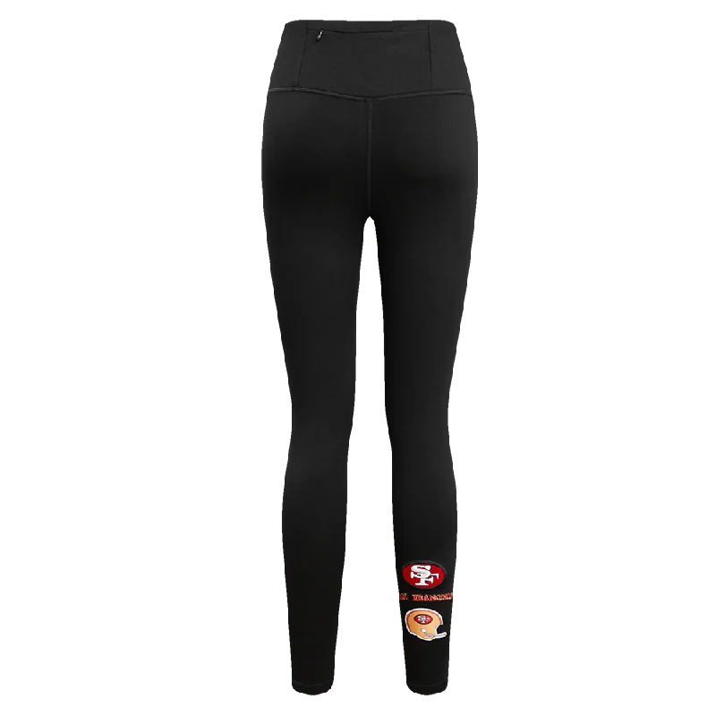 NFL SAN FRANCISCO 49ERS RETRO CLASSIC WOMEN'S JERSEY LEGGING (BLACK)