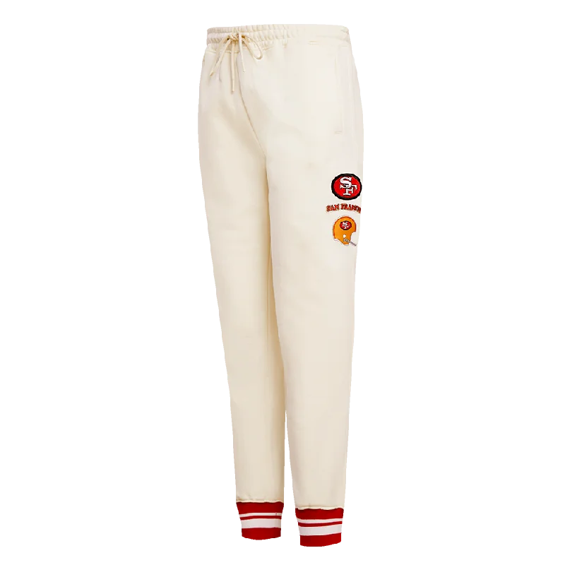 NFL SAN FRANCISCO 49ERS RETRO CLASSIC WOMEN'S SWEATPANT (EGGSHELL/ RED)