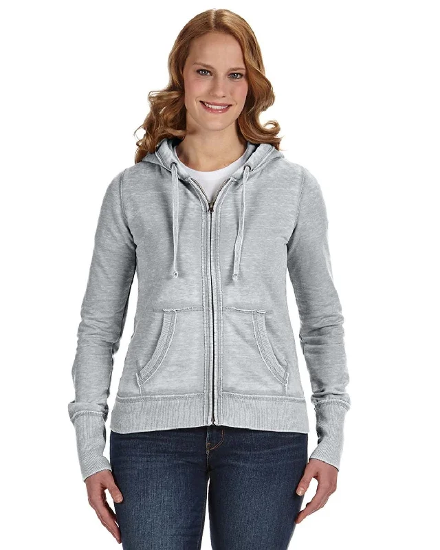 J America Ladies Zen Full-Zip Fleece Hoodie