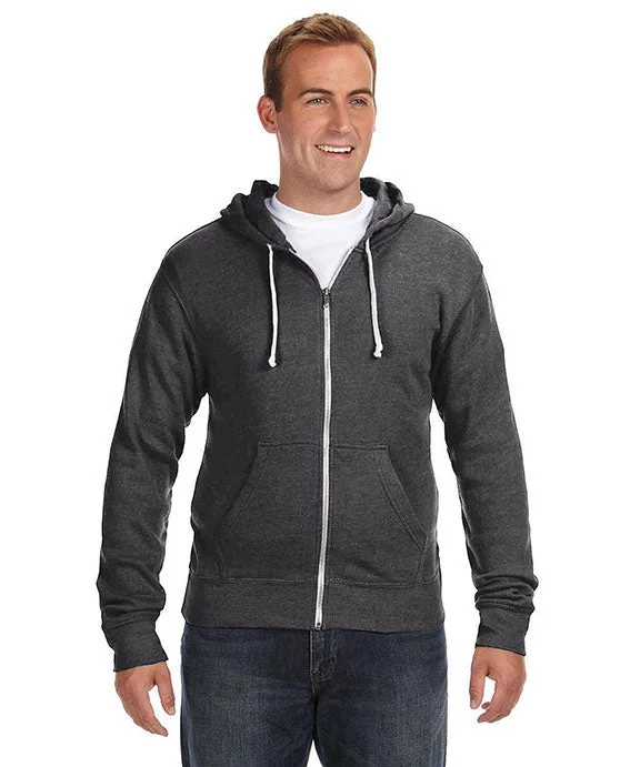 JA8872 - J America Adult Triblend Full-Zip Fleece Hooded Sweatshirt